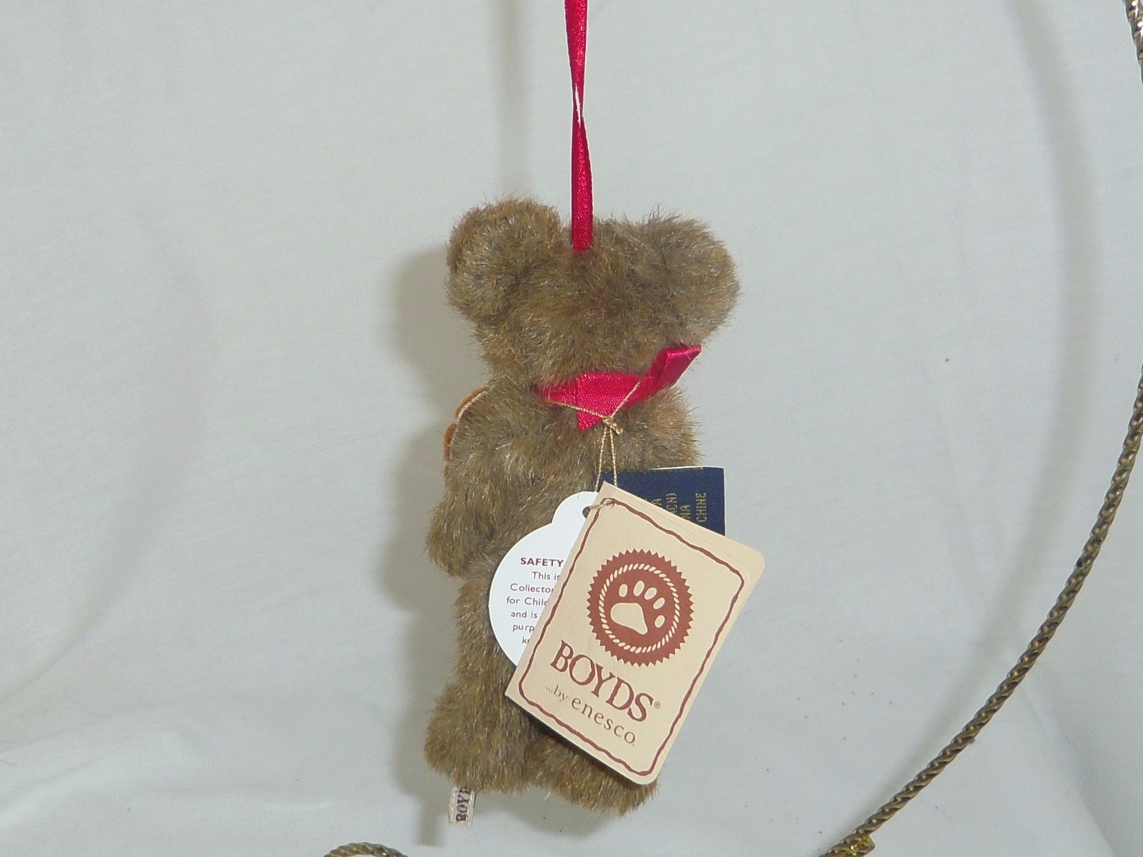 Lil Sprinkles 5in Boyds Bears teddy bear Christmas ornament with heart 4023926