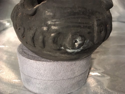 VINTAGE CENTRAL MEXICO City Park Villa BLACK POTTERY Ashtray #3