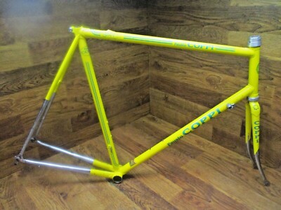 VINTAGE FAUST COPPI LUGGED COLUMBUS STEEL ROAD BIKE FRAME SET 60 x 59