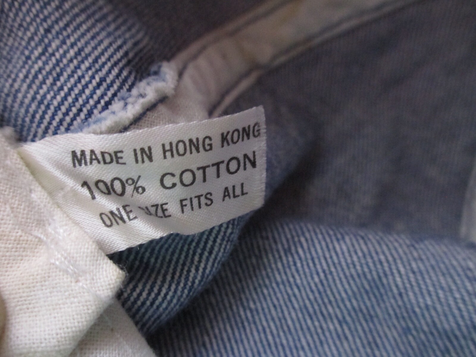 Genuine Vintage Cotton Denim Big Apple Fat Boy Disco Cap Hat 60's Retro Mod