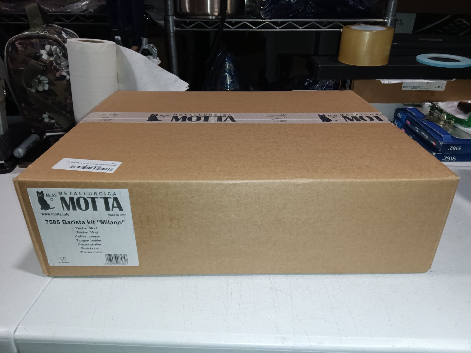 Motta Metallurgica Milano 8-Piece Barista Kit In A Carrying Case. Made in Italy