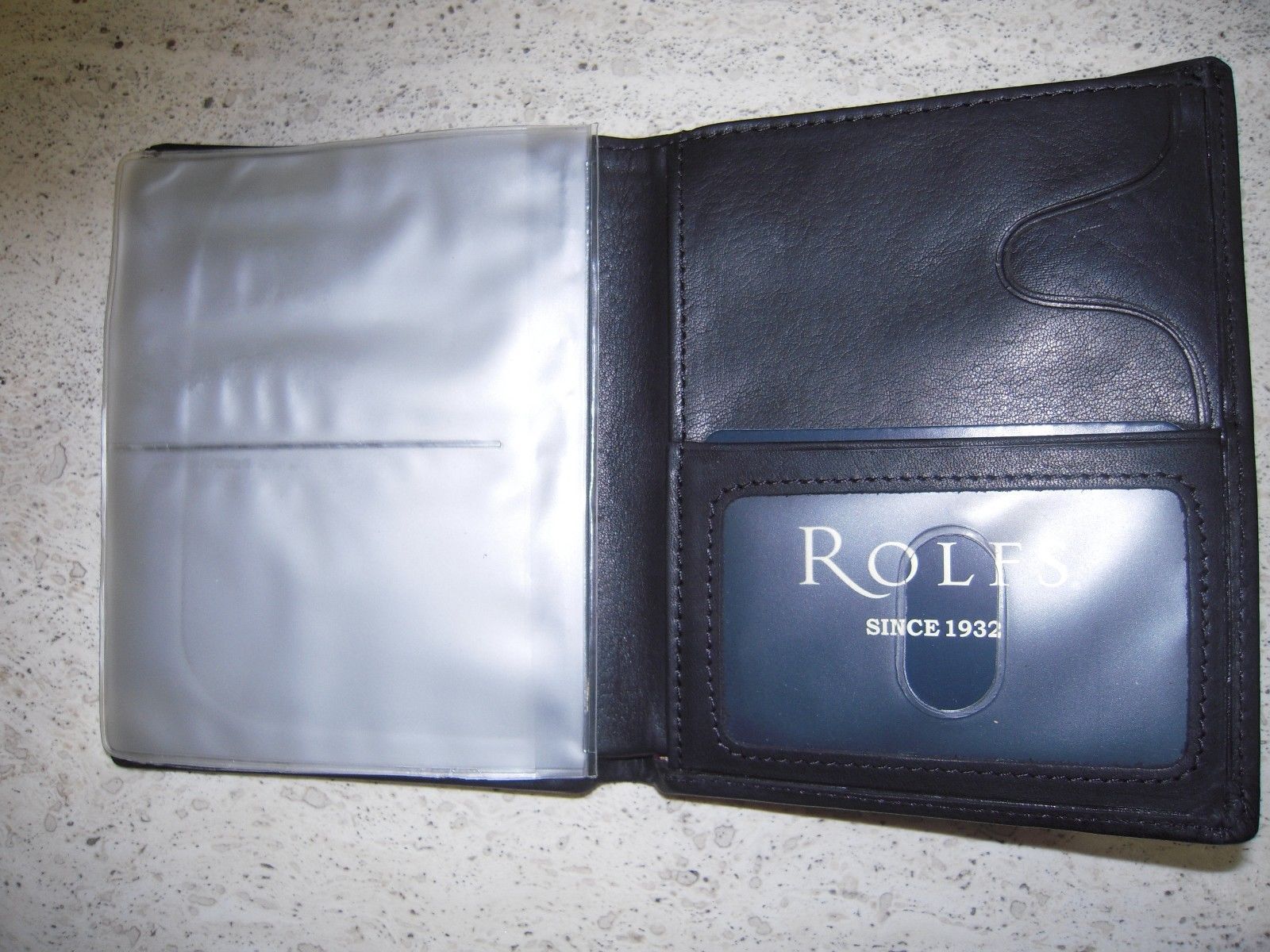 BLACK ROLFS Men's wallet 21 credit card slots Genuine Premium Leather ATTACHE NW