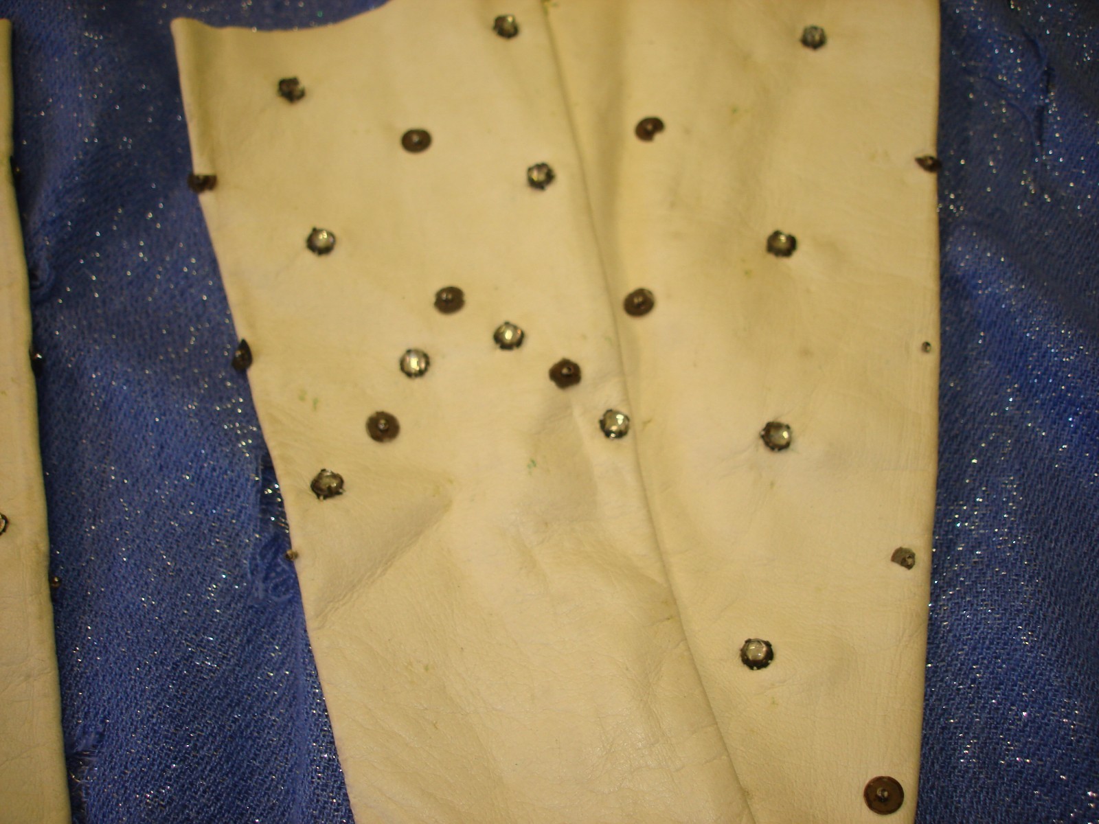 Vintage Cream  Leather Opera Gloves  Size 6 1/2 Made In France