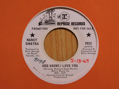 Nancy Sinatra rock promo 45 God Knows I Love You bw Just Being Plain Old Me