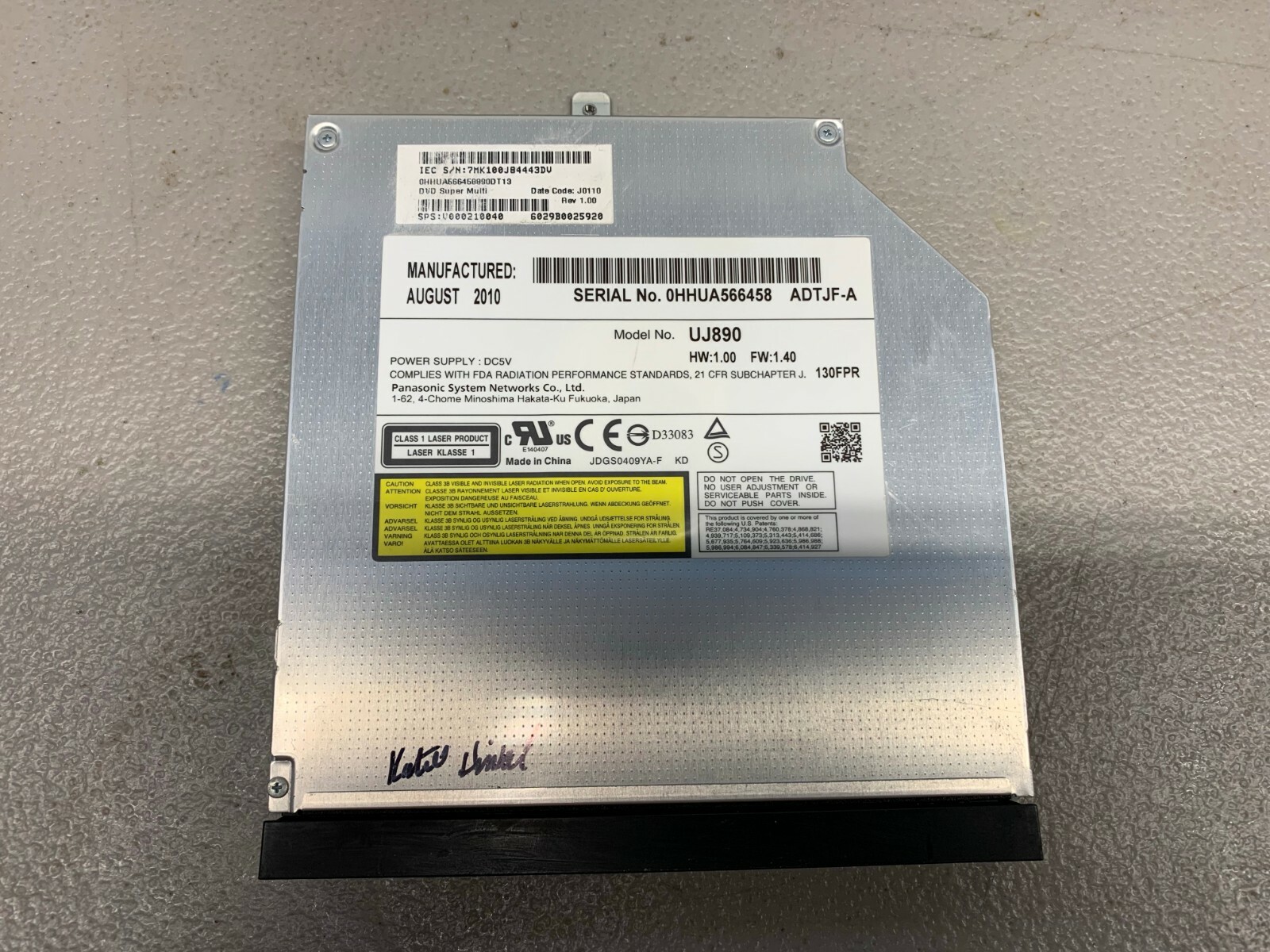 ASMIC　Panasonic Blu-raydiscRadar Panasonic Super Multi DVD Rewriter UJ890 (A255-CD65) | eBay