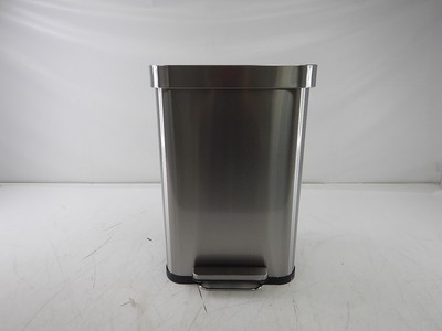 SIMPLI-MAGIC 79517 - 50 Liter StepOn Trash Can, Stainless Steel