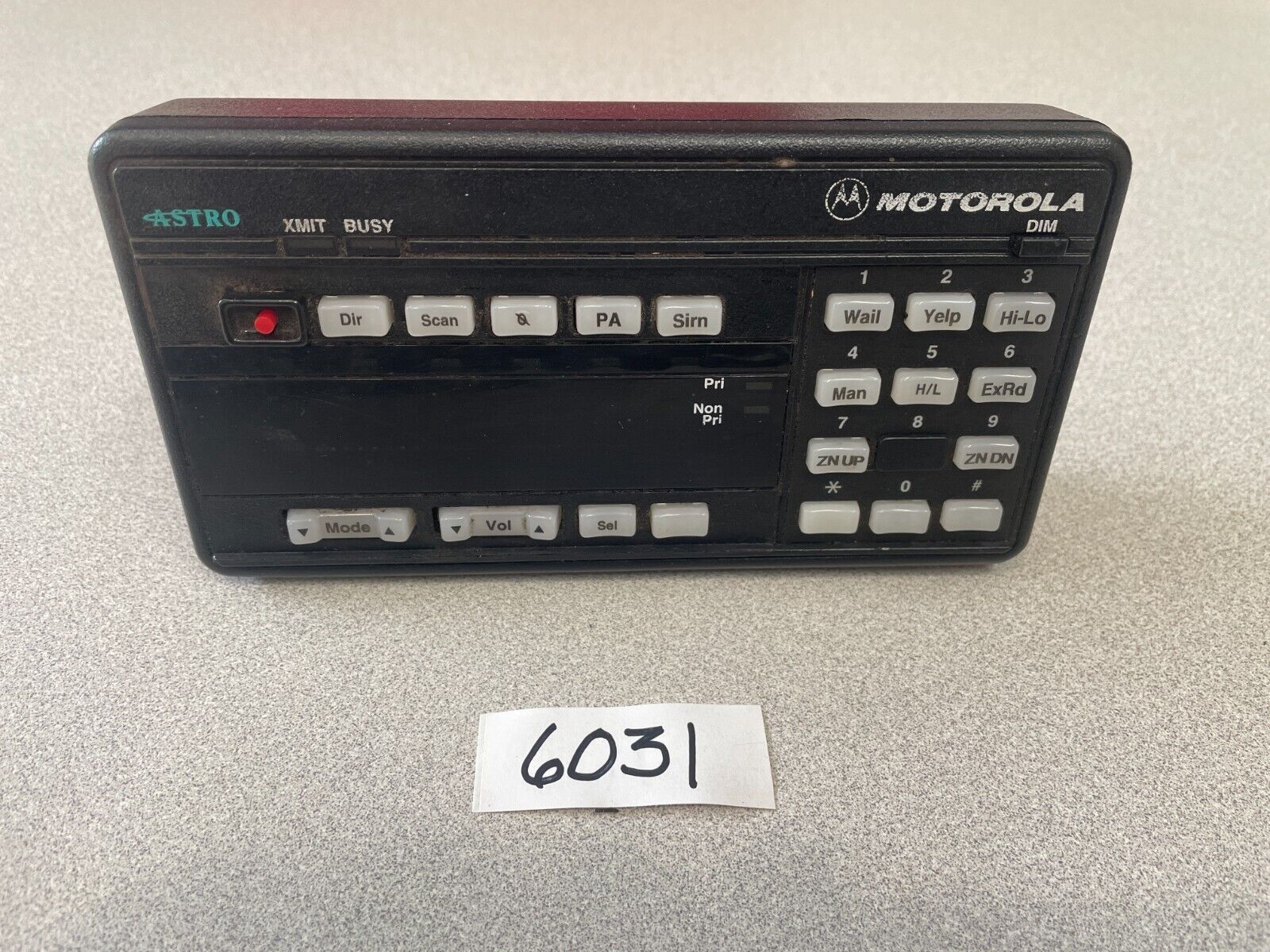 Motorola Astro Spectra Control Head - Systems 9000 Motorola Astro Spectra Control Head - Systems 9000