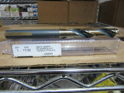 Union 74010 Silver & Deming Drill Bit 17/32'' X 6'' 118* Split Point NEW!! in Tube