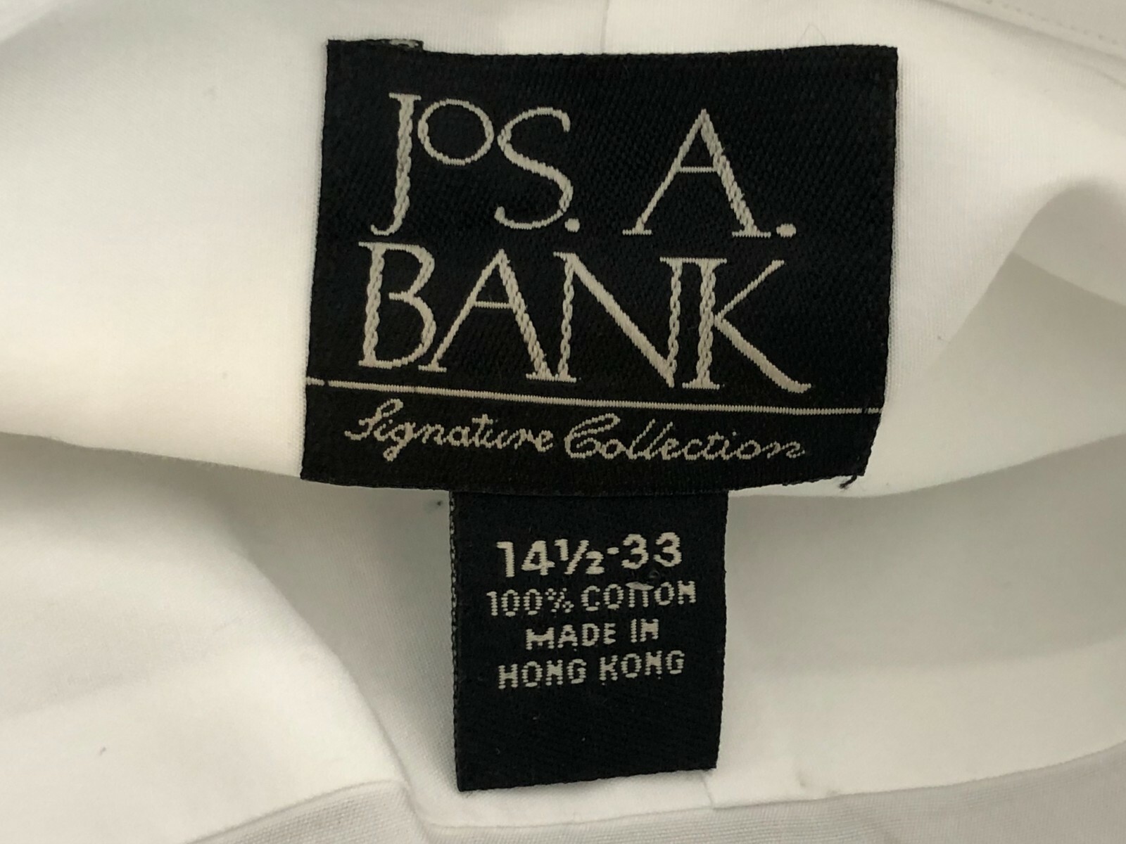 JOS A BANK TUXEDO PLEATED FORMAL WHITE DRESS SHIRT MENS SIZE 14 1/2-33 H62