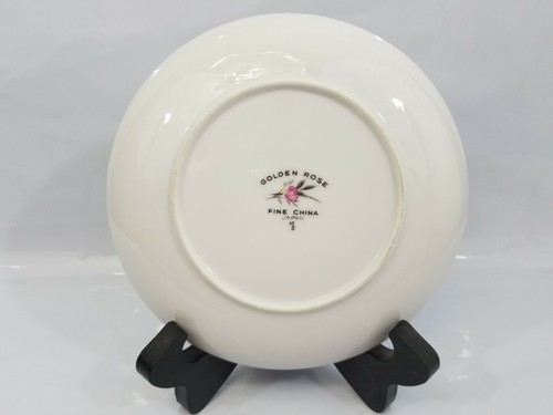 Golden Rose Fine China Japan Bread Plate Gold Trim Pink Rose