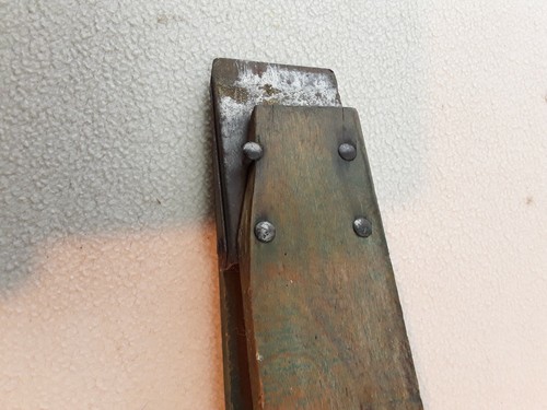 Antique Farm Hand Held Corn Wood Tin Seed Planter Primitive Vintage Garden Tool