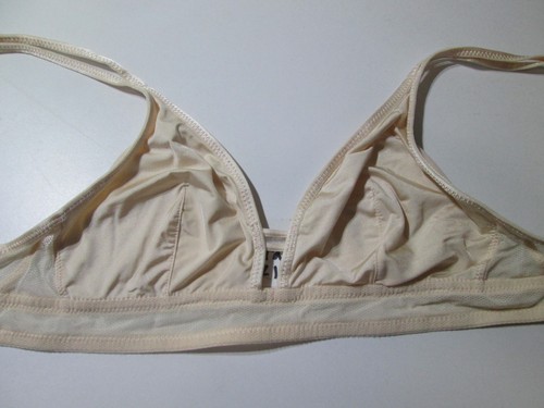 Uniform Nikki Dekker Bra Size S Beige Wireless Unlined Adjustable Bralette Sheer