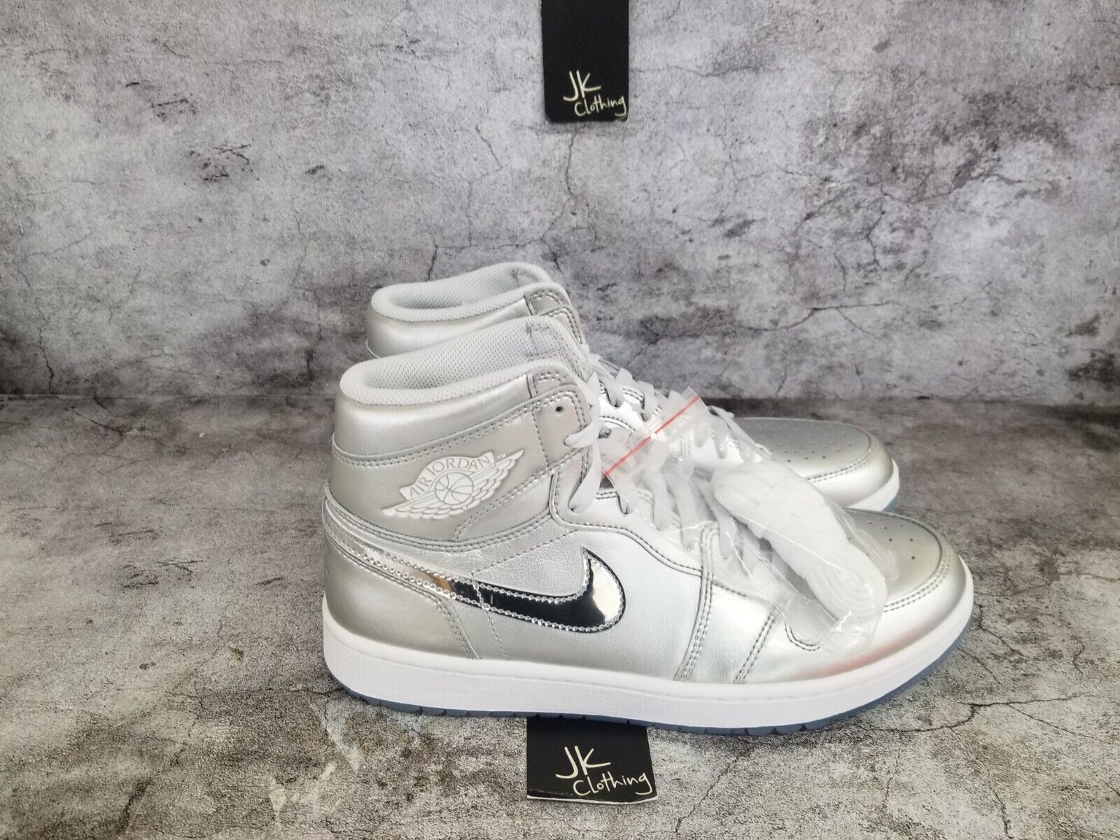 Men's Size 10 Nike Air Jordan 1 High Golf NRG Gift Giving Pack Silver FD6815 001 Men's Size 10 Nike Air Jordan 1 High Golf NRG Gift Giving Pack Silver FD6815 001