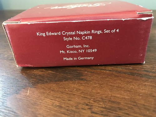 Gorham Crystal King Edward Napkin Ring Holders (4)