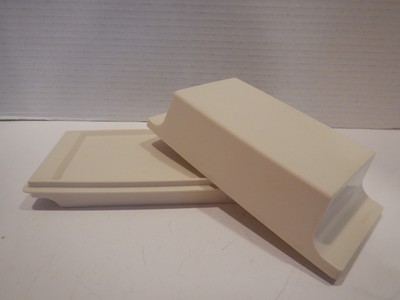 Vintage TUPPERWARE Double Stick Butter Keeper Dish with Lid Almond 1512