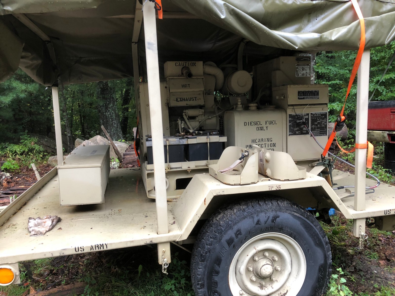MEP-002A 5Kw Military diesel generator with covered trailer fully tested 33 hr