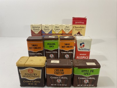 Vintage LOT Of Crown Colony Brand Spices~ Safeway Brand 1970 s