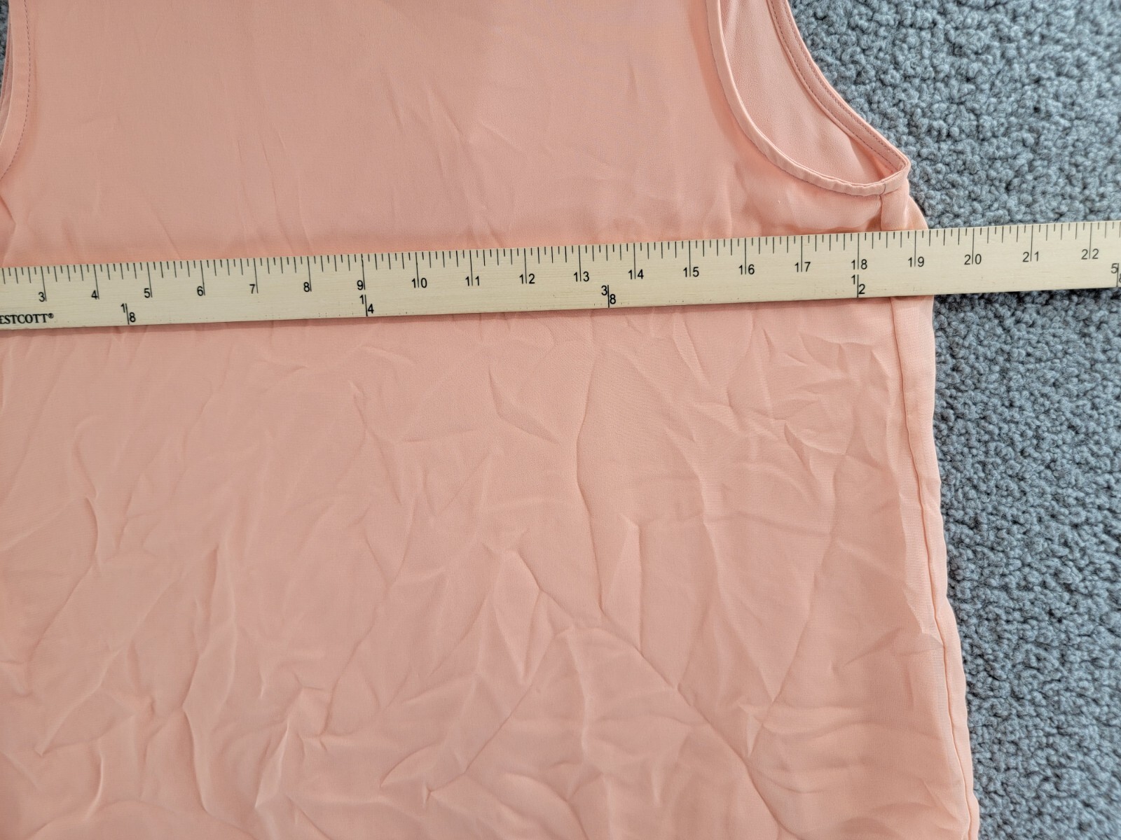 Anne Klein Double-Layer Tank Top Women's S Pink Round Neck Back Button Closure - Picture 4 of 16