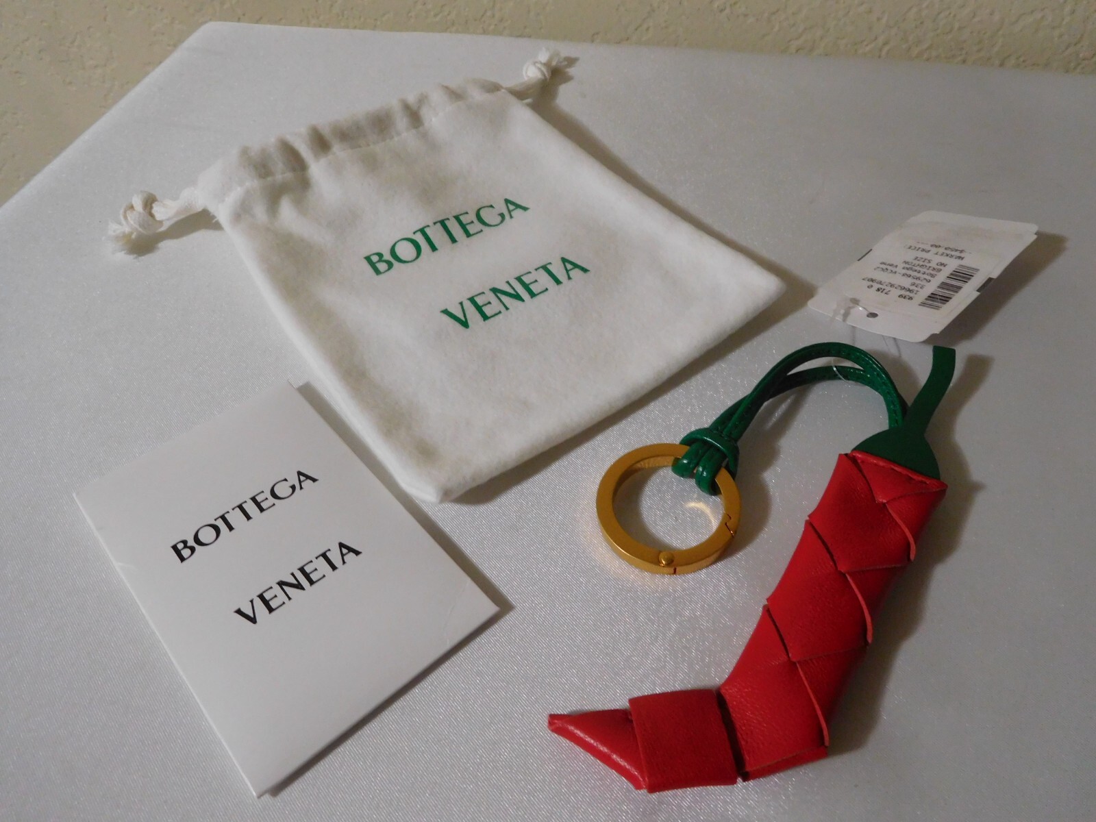 BOTTEGA VENETA☆【完売間近】LEATHER KEY RING キーリング New BOTTEGA VENETA Brighton Red Chili Pepper Brighton