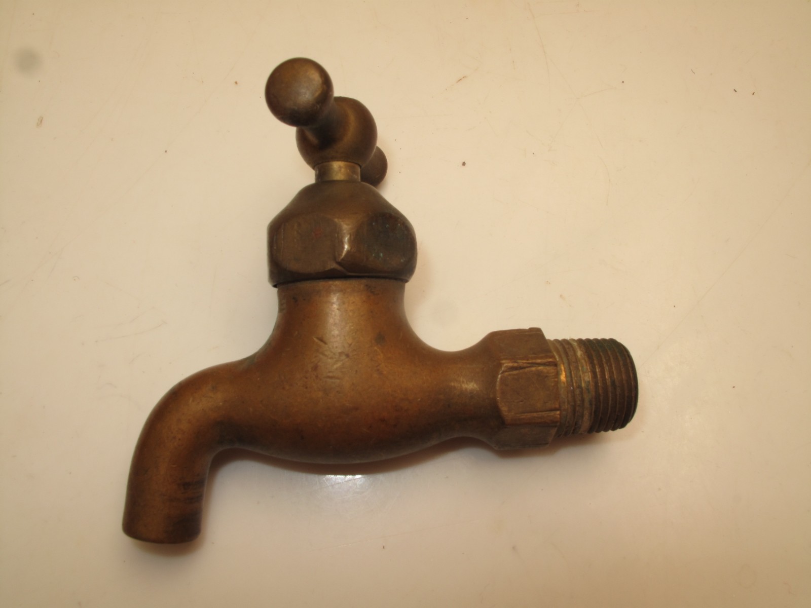 VTG ANTIQUE SOLID BRASS TAP FAUCET HANDLE VICTORIAN