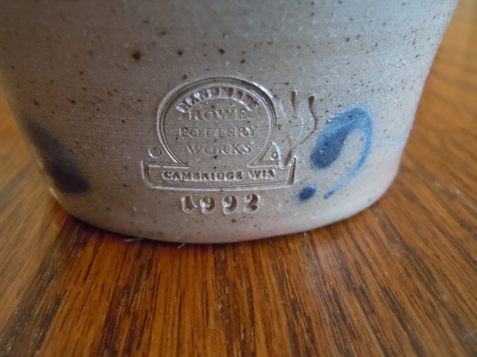 Vintage 1992 Rowe Pottery Spice Jar Thyme with Lid