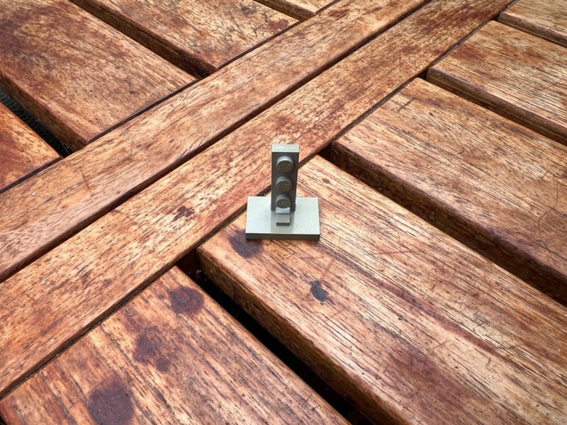 Lego Ref 4169 Ancien Gris Clair Support MÃ¢T 2 X 3 Set 7823 7822 7824 - DÃ©ColorÃ©