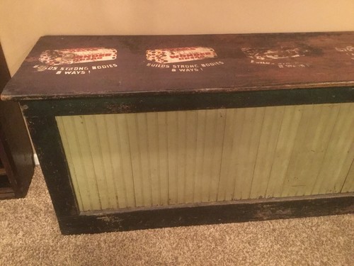 8' 2” Vintage Country Store Counter With Wonder Bread Advertising **WOW** RARE!!