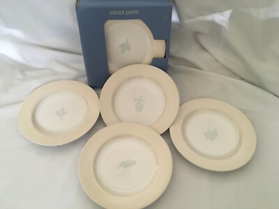 MICHAEL GRAVES DESIGN- 1 Box Of Four Salad Plates Leaf Designs - NIB