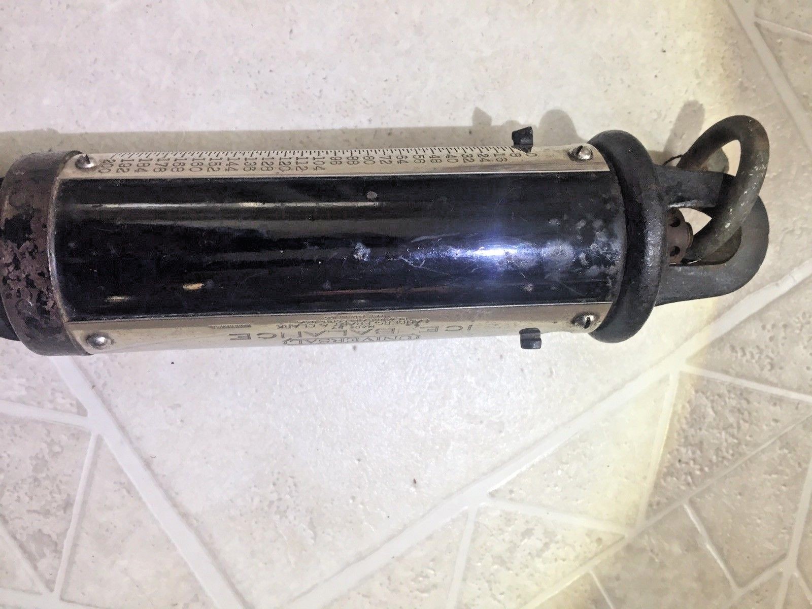 Antique Vintage Lander Frary & Clark Universal Brass Ice Balance Scale Chrome