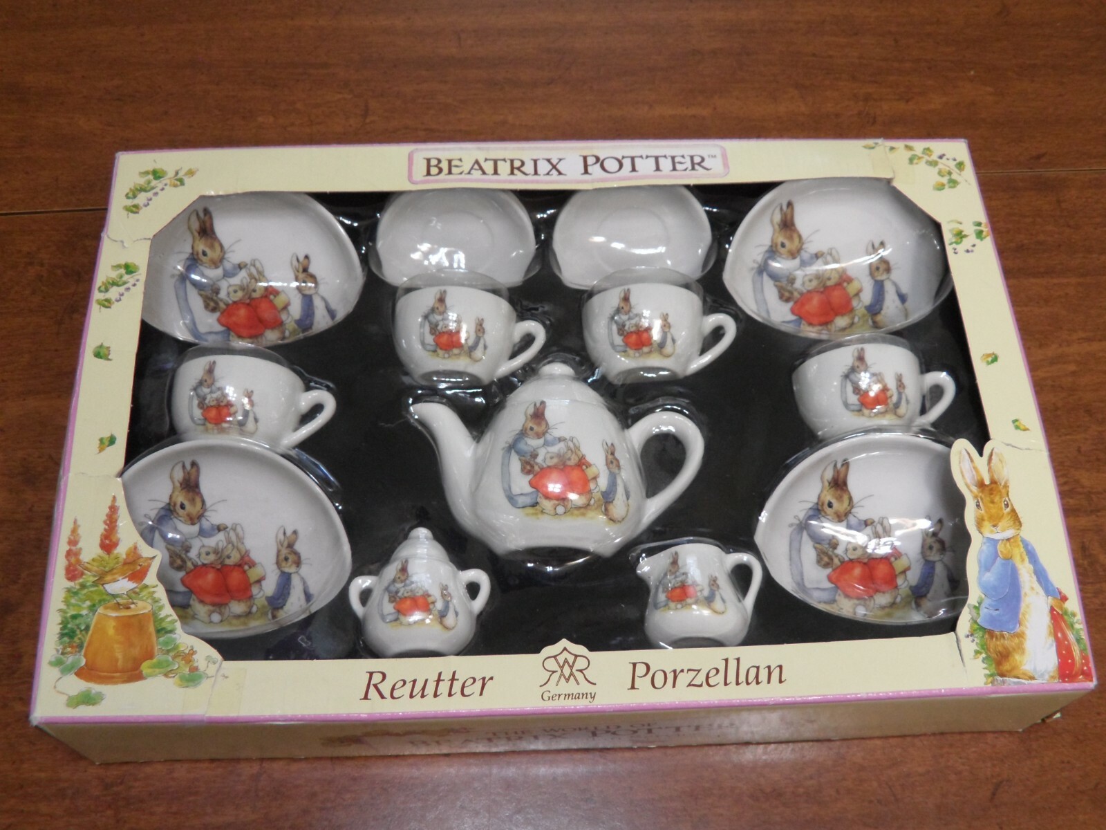 Beatrix Potter Peter Rabbit Park Child's Tea Set Reutter Porzellan