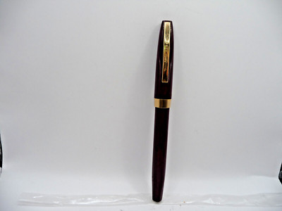 Sheaffer Vintage Burgandy TOUCHDOWN FILL Fountain Pen working-fine point-uninked