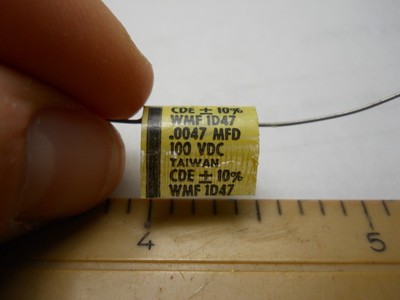 .0047 mfd 100 VDC 10% Poly Fill Wrap Capacitor (New Old Stock)(QTY 10 ea)D74