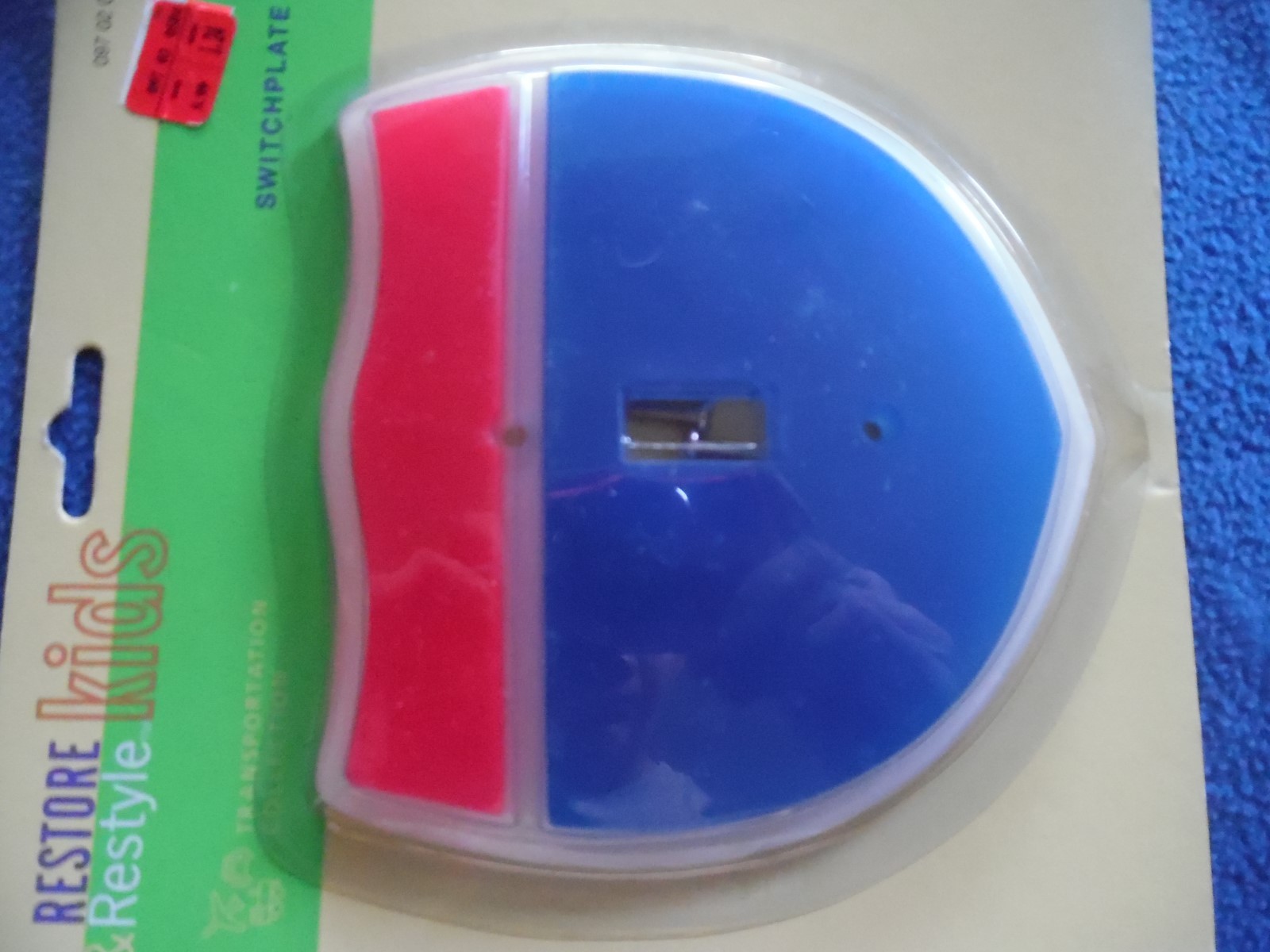 Lot 3 NEW switch plate covers. car Interstate sign switchplate symbol blue red