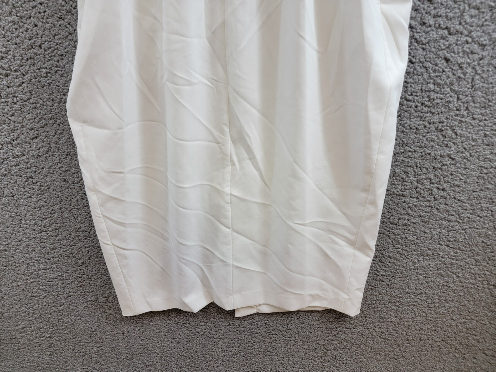 Liv Foster Embellished Twill Halter Midi Dress Women's 6 Ivory Back Zip Closure - Picture 11 of 18