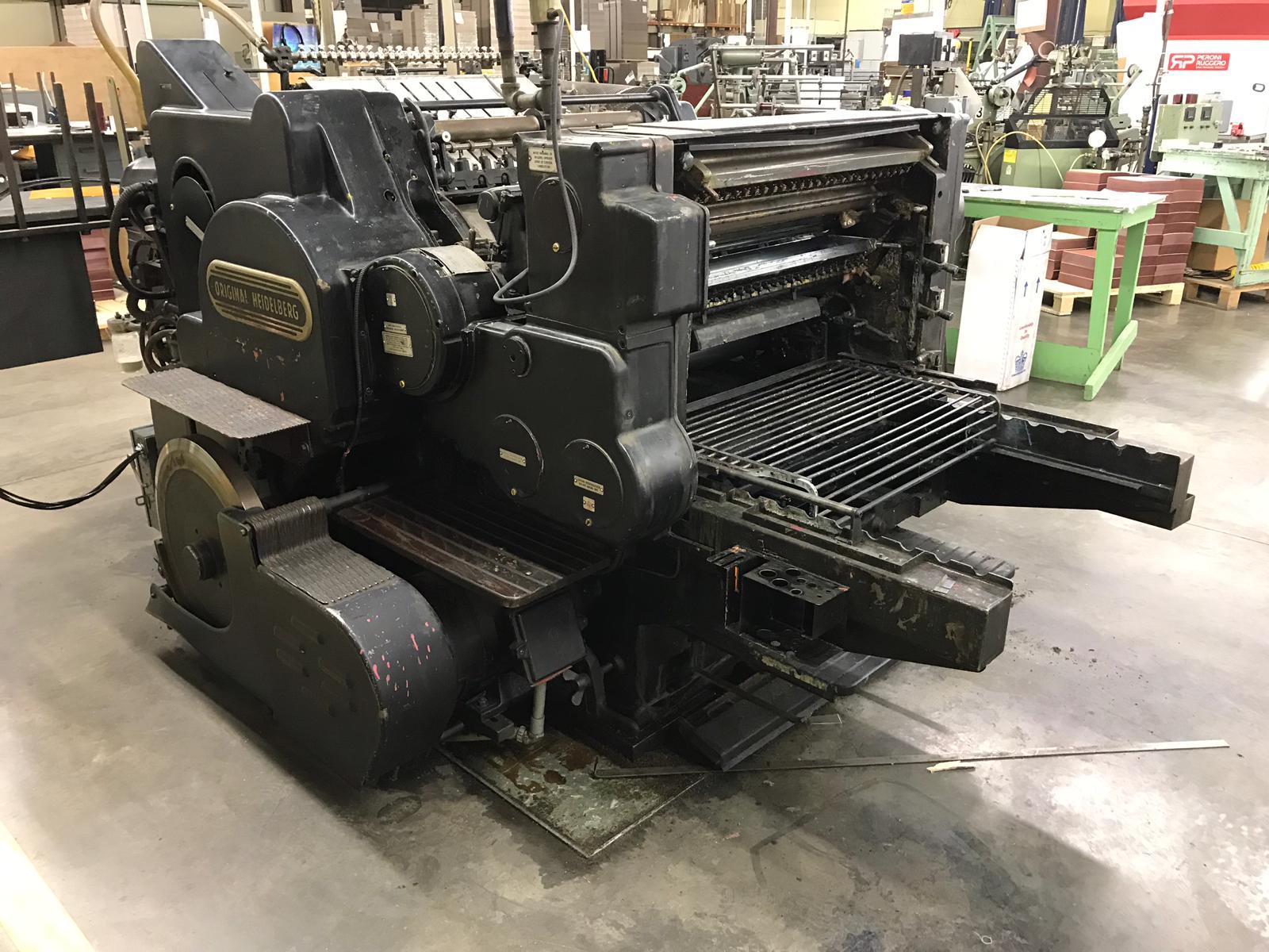 HEIDELBERG SBBZ DIECUTTER , SBBZ 34005 ,  MAX PAPER SIZE 22 ½ ” X 32 ¼ 