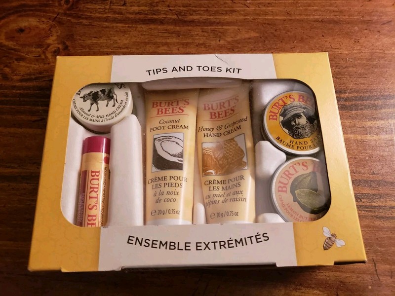 Burt's Bees Tips and Toes Kit Gift Set, 6 Travel