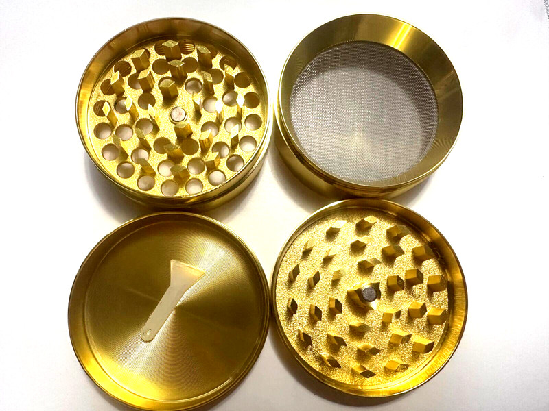 4-Piece 2.5in Spice Herb Grinder Metal Herb/Spice Grinder 45 Sharp