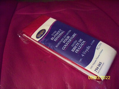 ASSORTED SATIN BLANKET BINDING - ( 4 3/4 Yards per pkg.) - Wright's - U-PICK 1