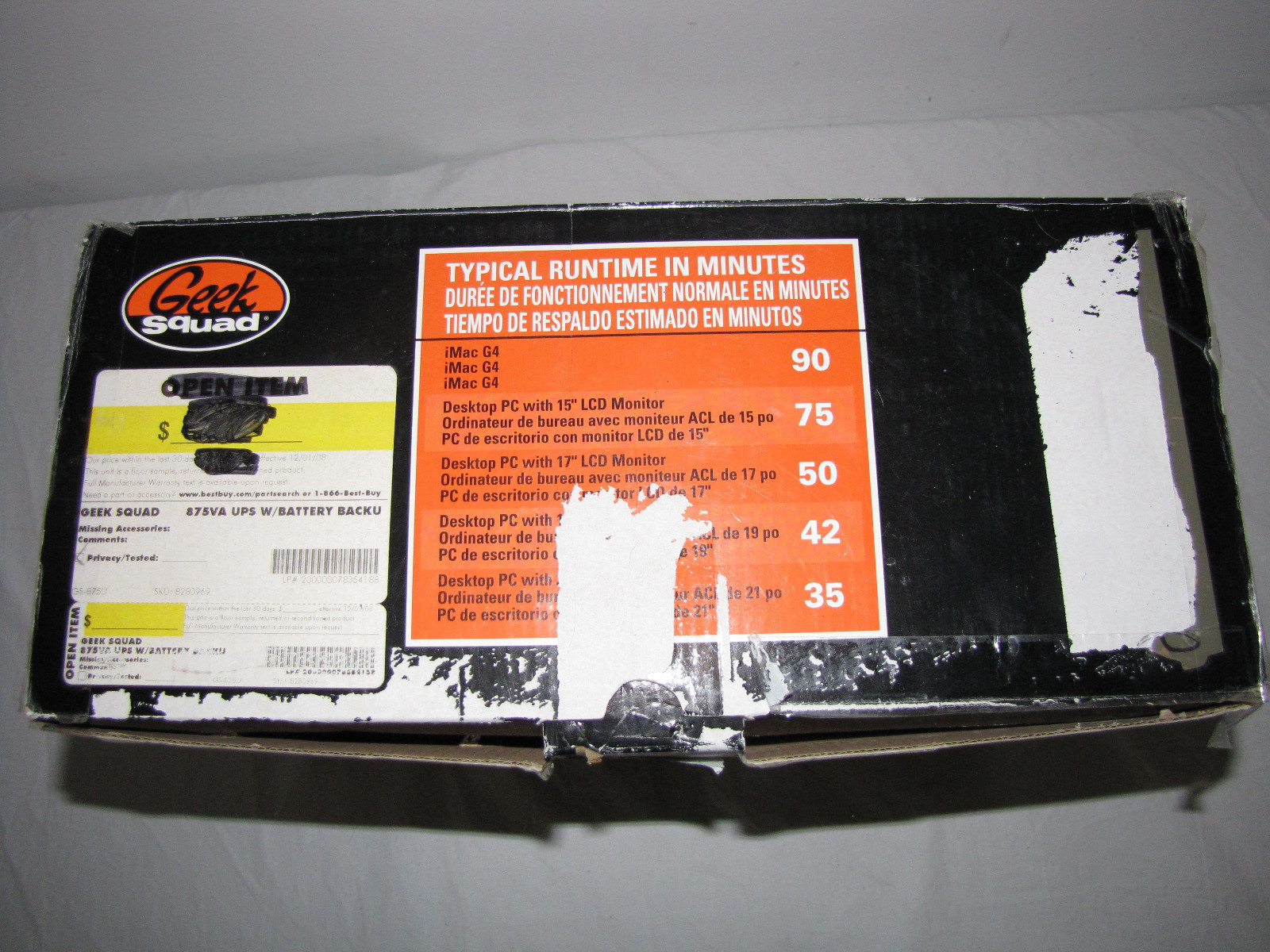 Geek Squad 875VA UPS Battery Backup