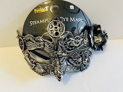 Metal Steampunk Eye Half Mask Halloween Masquerade Ball Halloween - NEW