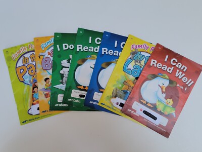 Abeka Basic Phonics Reading Program Lot of 7  ''I can read well'' K5 Books