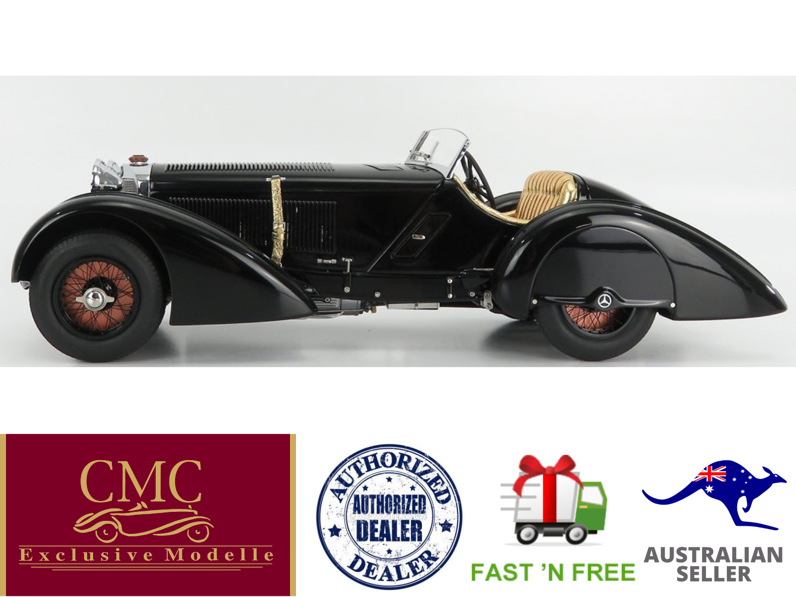 CMC S-017 Mercedes-Benz SSK Trossi 1932 “Black Prince CMC S-017 Mercedes-Benz SSK Trossi 1932 “Black Prince