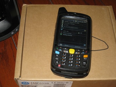 MC659B Mobile PDA Devices Lot of 4 w/ Ethernet Charging Cradle MC65 Computers
