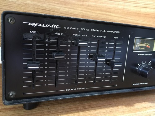 Realistic MPA-80 80 Watt Solid State PA Amplifier Model 32-2026 JAPAN