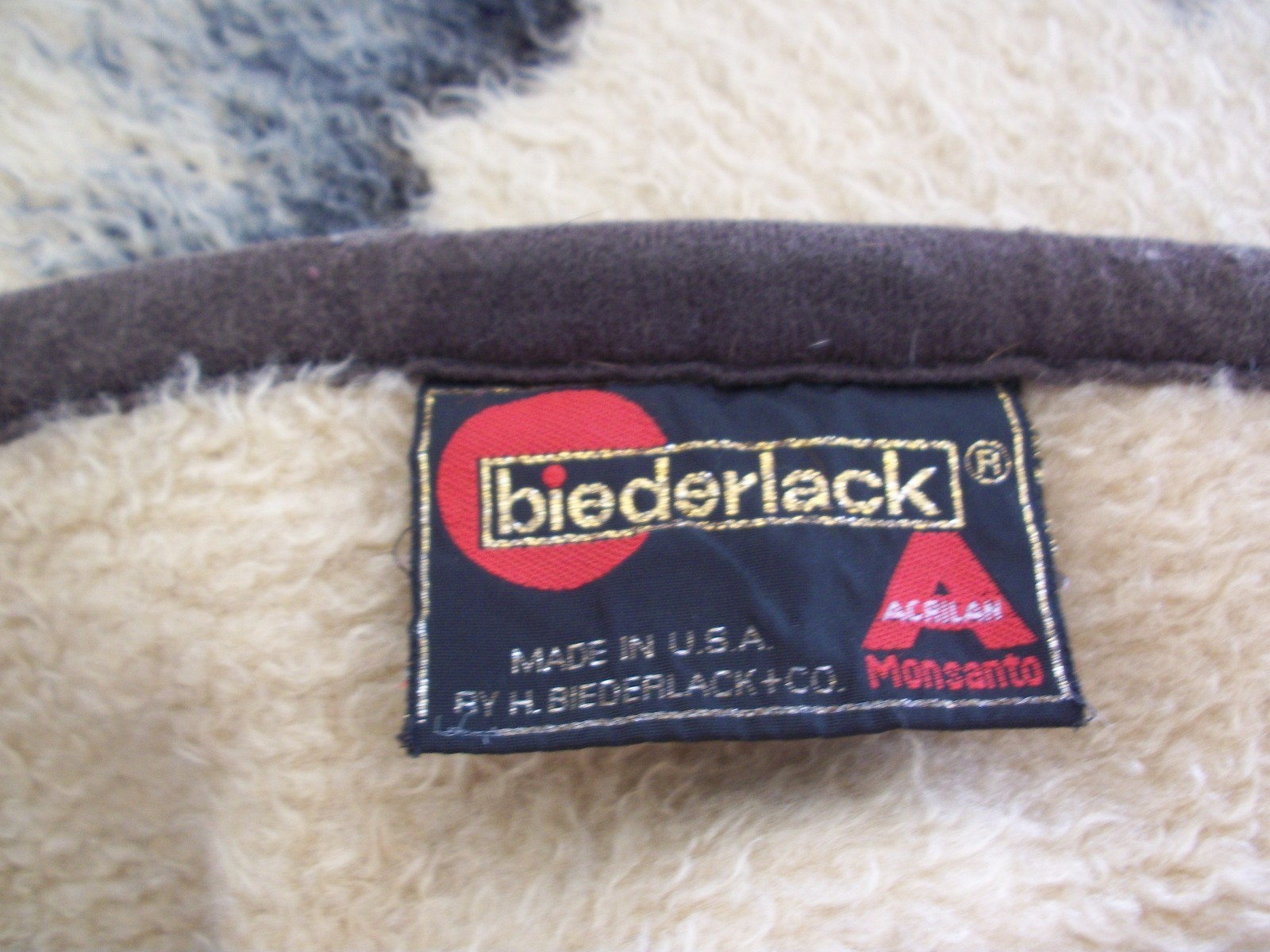 Biederlack Twin Bedspread Deer Buck Brown Blanket Throw Log Cabin Vintage 1980s