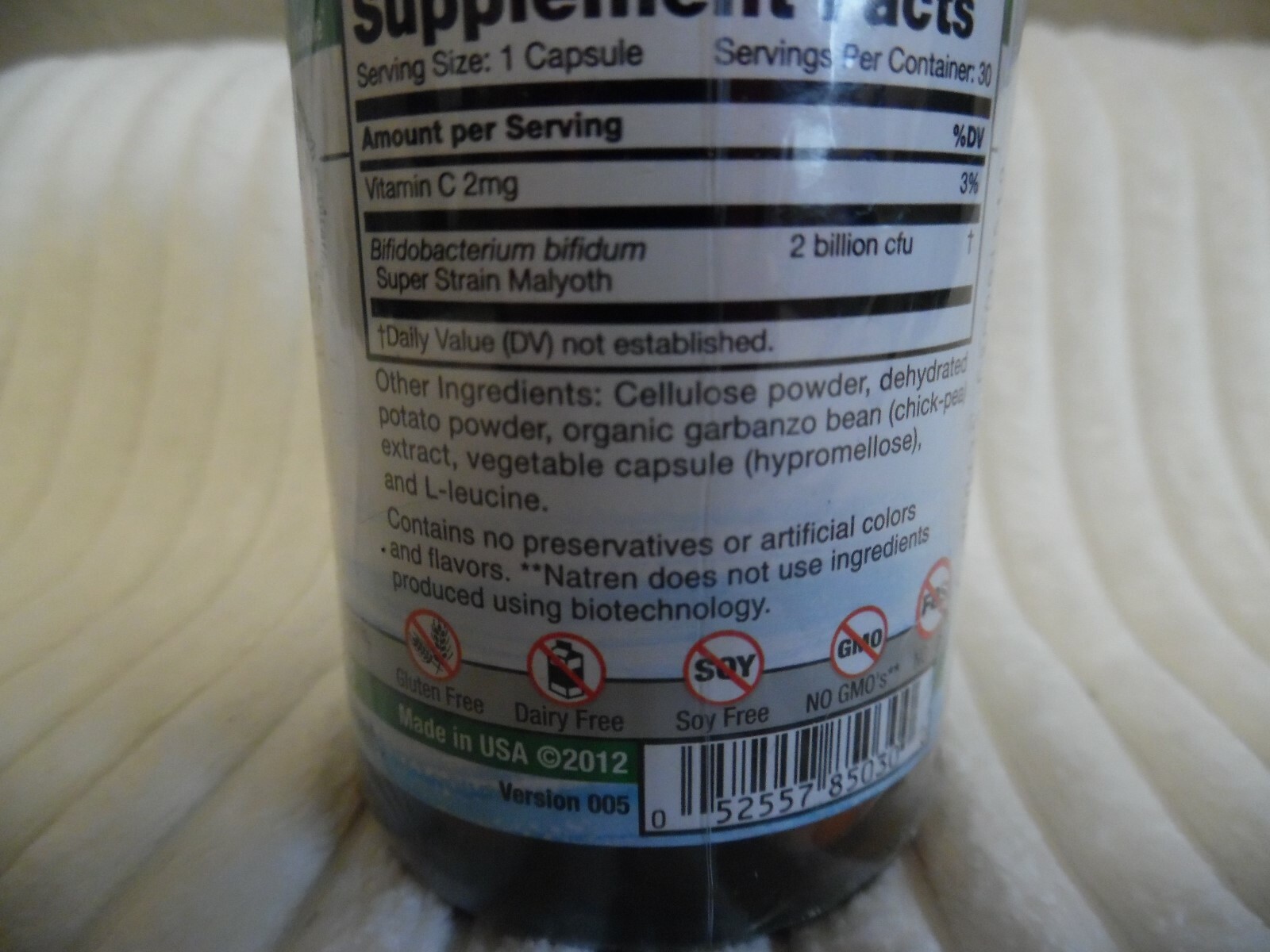 NATREN BIFIDO FACTOR 2 30 CAPSULES PROBIOTICS Vegan Dietary Supplement 9/15/19