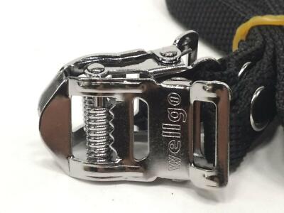 Wellgo Bicycle Pedal Toe Clip Straps Set 470mm Black
