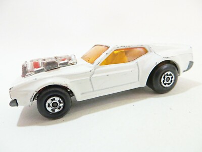 MATCHBOX ROLAMATICS 10 'FORD MUSTANG PISTON POPPER'. GOOD. VERY RARE WHITE.