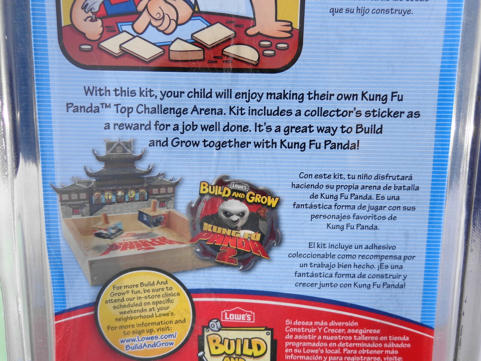 Kung Fu Panda Build & Grow Top Challenge Arena Kit, Create & Learn Coin Bank Kit