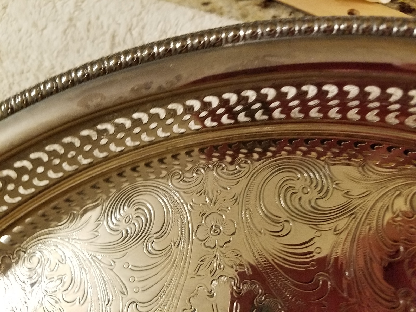 ROGERS SILVER PLATE PLATED SERVING TRAY 15